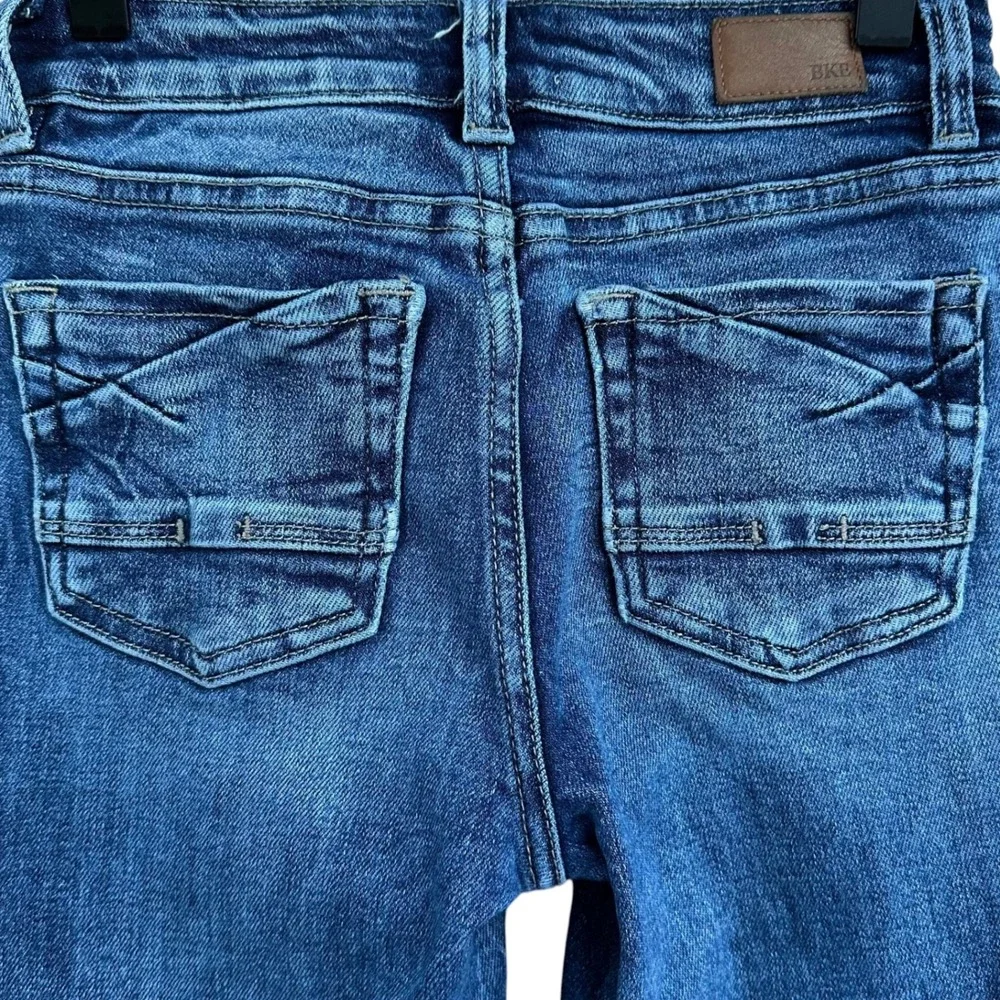 BKE Youth Girls Mini Billie Bootcut Jeans Medium Wash Size 10R Adjustable Waist